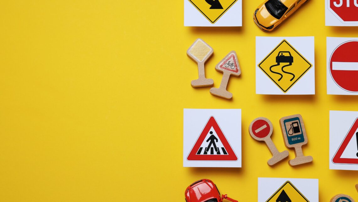 yellow driving school license graphics