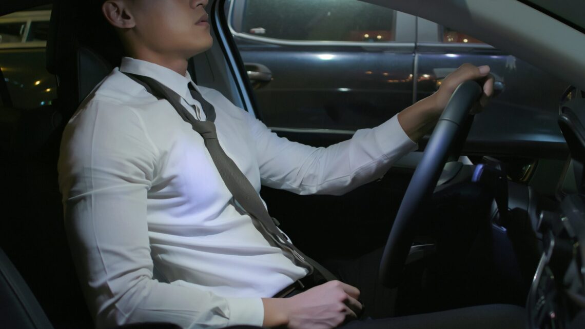 man needing defensive driving in car in texas